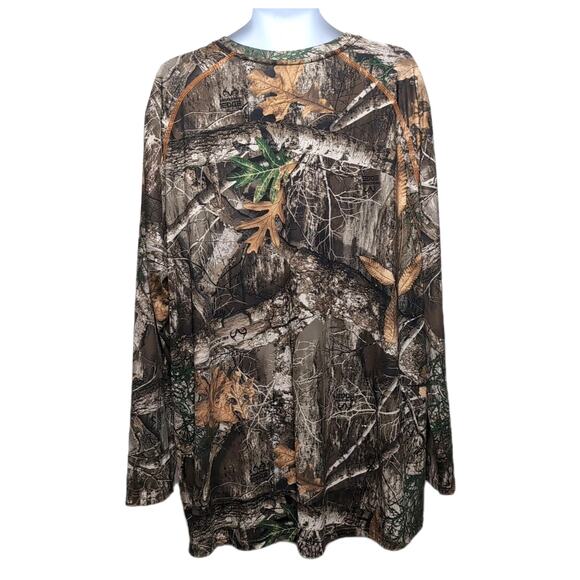 RealTree Edge Camo T-Shirt Mens Size 3XL Long Sleeve Hunting Outdoor Stretch - Picture 2 of 16